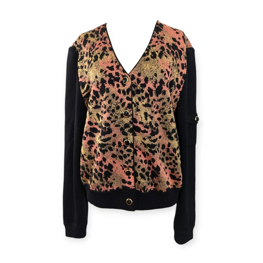 Pink Leopard Santana Knit Jacket